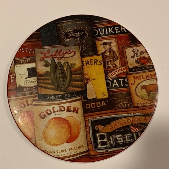 SAKURA HOMESTEAD PANTRY David Carter Brown 9 1/2" Cheese & Cracker Board Trivet - Picture 1 of 9